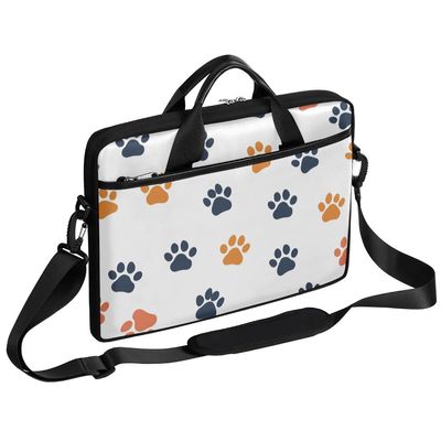 Animal Paw Prints Theme Laptop Shoulder Bag Tablet Computer Notebook Sleeve Messenger Bags Carrying Case with Strap Briefcase Tote for 14 15 in Laptops