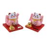 Solar Powered Lucky Cat, Lucky Cat to Feel Good, Bright Colors, Solar Powered Waving Cat, Lucky Cat to Feel Good for Your Desk At Home (S) view 3