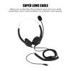 BONKZEBU Bonkzebug43d5bntoz-02 3.5mm Wired Black Over-Ear Active Noise Cancelling Professional Communication Headset with Super Long Cable and 330 Earmuffs view 3