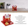 Solar Powered Lucky Cat, Lucky Cat to Feel Good, Bright Colors, Solar Powered Waving Cat, Lucky Cat to Feel Good for Your Desk At Home (L) view 3