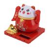 Solar Powered Lucky Cat, Lucky Cat to Feel Good, Bright Colors, Solar Powered Waving Cat, Lucky Cat to Feel Good for Your Desk At Home (L) view 4