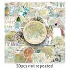 50Pcs Travel Themed Stickers Vinyl Aesthetic Decals for Laptops Skateboards Luggage Helmets Bikes and Phones Teens Adults and Wanderlust Fans view 2