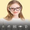 ANRRI Vintage Cat Eye Blue Light Blocking Glasses Women Trendy Cateye Non Prescription Eyeglasses Computer Gameing Glasses Anti Eyestrain Black Frame view 2