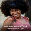 ANRRI Vintage Cat Eye Blue Light Blocking Glasses Women Trendy Cateye Non Prescription Eyeglasses Computer Gameing Glasses Anti Eyestrain Black Frame view 3