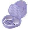BOVKE Hard Carrying Case with Sleep Mode for Apple AirPods Max Wireless Over-Ear Headphones, AirPods Max Protective Portable Storage Bag with Mesh Pocket for Headphone Accessories, Purple view 1