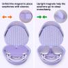 BOVKE Hard Carrying Case with Sleep Mode for Apple AirPods Max Wireless Over-Ear Headphones, AirPods Max Protective Portable Storage Bag with Mesh Pocket for Headphone Accessories, Purple view 3