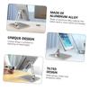 MERRYHAPY Tablet Stand Aluminum Alloy Rack Laptop Mount for Desk Home Office Portable Laptop Cooling Mat Adjustable Computer Holder view 3