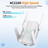2025 AC2100 WiFi Extender - WiFi Extender Signal Booster with Gigabit Ethernet Port, WiFi Booster Dual-Band(5.8G&2.4G) Coverage to 12888 sp.ft, Faster Speed, Compatible with Multiple Devices view 2