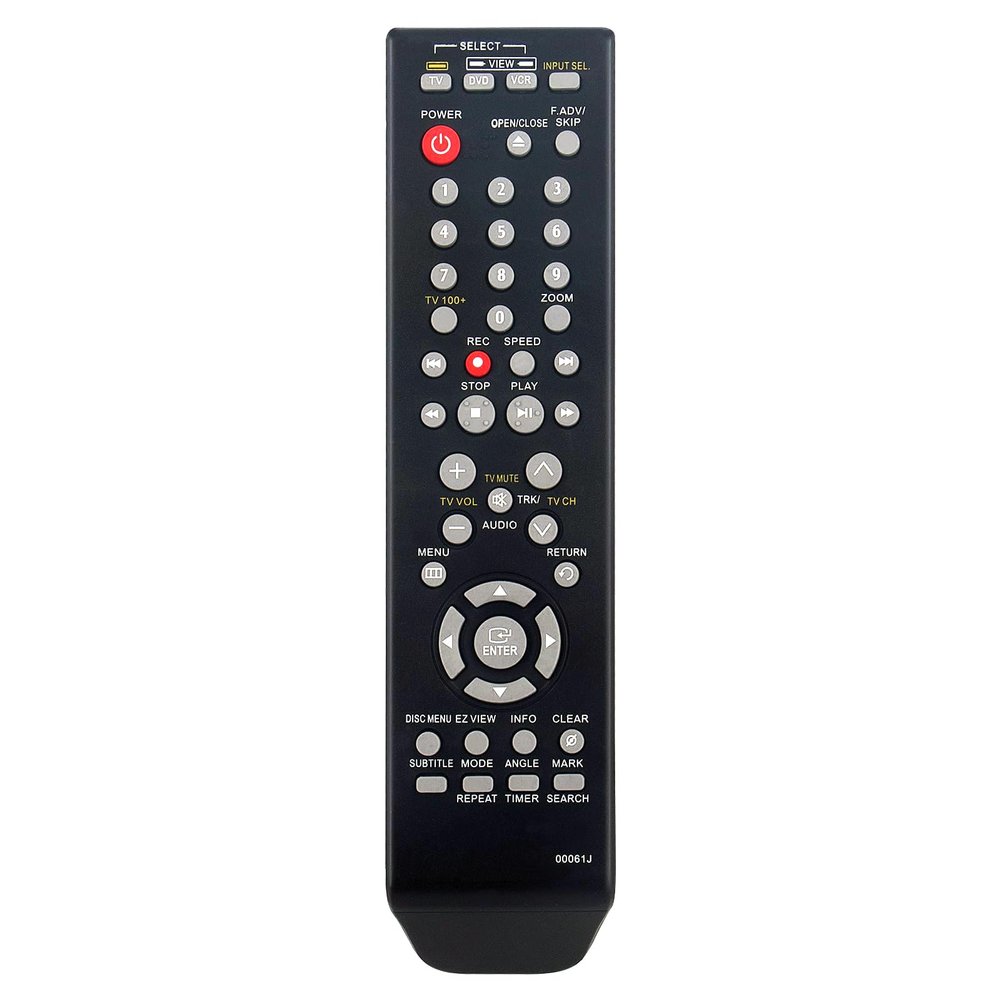 00061J Replacement Remote Control Compatible with Samsung VCR DVD Player Combo DVD-V9700 DVD-V9800 DVD-V8650 DVD-V8650/VCR DVD-V8650/XAA DVD-V9700/XAA DVD-V9800/XAA