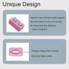 6 Pack Pink Magnetic Cable Clips, Silicone Cable Management Under Desk with Magnetic Base for Iron Things, Phone Charger Cord Holder for Nightstand, Desk, Car, Wall view 3