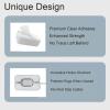 8pcs White Cord Organizer Cable Clips, Silicone Adhesive Cord Clips for Charging Cords Wire Management Keeper for Desk,Nightstand,Car,Office, view 4