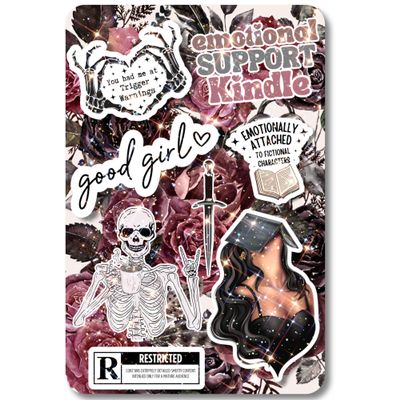 Clear Back Cover Insert for Kindle | Kindle Insert for Clear Case | Booktok Bookish Kindle Stickers Insert | Kindle Accessories | Dark Romance Book Gifts for Women (Kindle Paperwhite 11th Generation)