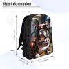 DJUETRUI Backpack for Men Women Lightweight Travel Backpack French Bulldog Wearing Sunglasses Carry On Backpack Laptop Backpack Casual Daypack view 2