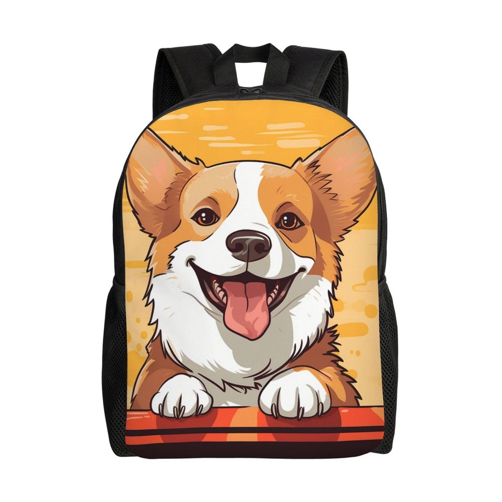 DJUETRUI Backpack for Men Women Lightweight Travel Backpack Cute corgi dog Carry On Backpack Laptop Backpack Casual Daypack
