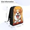 DJUETRUI Backpack for Men Women Lightweight Travel Backpack Cute corgi dog Carry On Backpack Laptop Backpack Casual Daypack view 2