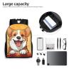 DJUETRUI Backpack for Men Women Lightweight Travel Backpack Cute corgi dog Carry On Backpack Laptop Backpack Casual Daypack view 4