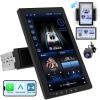 10.1" Rotatable Touch Screen Car Stereo Single Din - Android 13, Wireless CarPlay/Android Auto, 4-Core CPU, 2GB+32GB, GPS Navigation, Hi-Fi Sound, Bluetooth 4.2, AHD Backup Camera (Vertical Fit) view 1