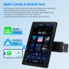 10.1" Rotatable Touch Screen Car Stereo Single Din - Android 13, Wireless CarPlay/Android Auto, 4-Core CPU, 2GB+32GB, GPS Navigation, Hi-Fi Sound, Bluetooth 4.2, AHD Backup Camera (Vertical Fit) view 3