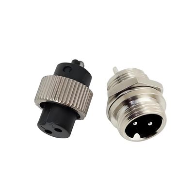 10Pcs GX12 12mm 2Pin Quick Connect Aviation Connector, Easy Connect Female Socket + Male Plug Kit Panel Metal Wire Connector for Small Audio Devices, Cameras, LED Light Strips