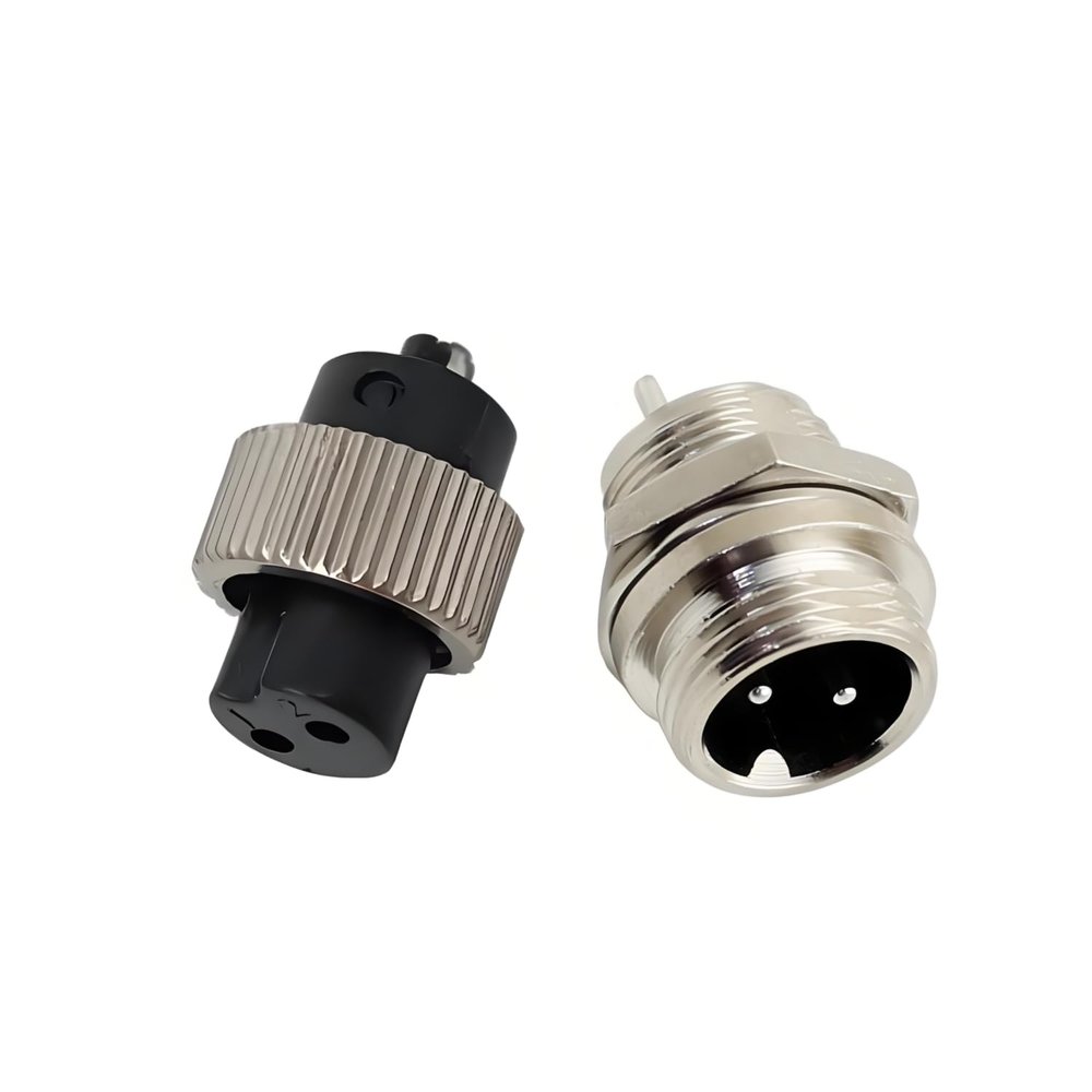 10Pcs GX12 12mm 2Pin Quick Connect Aviation Connector, Easy Connect Female Socket + Male Plug Kit Panel Metal Wire Connector for Small Audio Devices, Cameras, LED Light Strips