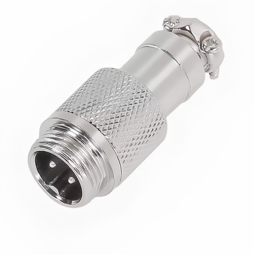 2Pcs GX12 12mm 2Pin Docking Aviation Plug, Male Coupling Aviation Connector Panel Metal Wire Connector for Small Audio Devices, Cameras, LED Light Strips