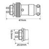 2Pcs GX12 12mm 2Pin Docking Aviation Plug, Male Coupling Aviation Connector Panel Metal Wire Connector for Small Audio Devices, Cameras, LED Light Strips view 2