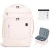 ECOHUB Travel Backpack for Women, 18x14x8 Spirit Airlines Personal Item Bag with Clear Toiletry Bag, Laptop Carry on Backpack with USB Port, Airline Approved Under Seat 14 Pockets 30L, Beige view 1