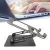 Asixxsix Adjustable Laptop Stand, Adjustable Angle and Height Laptop Holder with Non Slip Base, Metal Foldable Laptop Riser, Ventilated Cooling Notebook Stand for Tablet Mobile Phone view 3