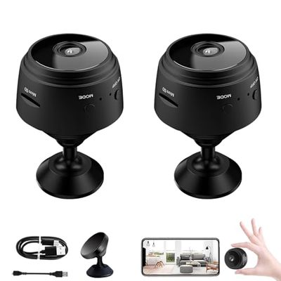 Orbicam - Orbicam Magnetic Mini Security Camera, Orbicam Camera, Orbicam Security Camera, Mini 1080p Hd Camera, Night Vision Motion Detection Security Cam with App (2Pcs)