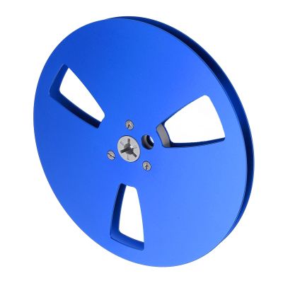 1/4 7 Inch Empty Tape Reel, Aluminum Alloy Universal Open Reel Sound Tape Empty Reel, Recording Takeup Reel with 3 Hole, for Reel to Reel for TEAC for Revox Studer (Blue)