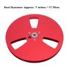 1/4 7 Inch Empty Tape Reel, Aluminum Alloy Universal Open Reel Sound Tape Empty Reel, Recording Takeup Reel with 3 Hole, for Reel to Reel for TEAC for Studer (Red) view 2