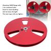 1/4 7 Inch Empty Tape Reel, Aluminum Alloy Universal Open Reel Sound Tape Empty Reel, Recording Takeup Reel with 3 Hole, for Reel to Reel for TEAC for Studer (Red) view 3