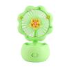 SASKATE Handheld Mini Fan, Kids Small Portable Fan, USB Rechargeable Desktop Silent Cooling(Green Flower Shape) view 1