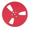 1/4 7 Inch Empty Tape Reel, Aluminum Alloy Universal Open Reel Sound Tape Empty Reel, 3 Hole Empty Take Up Reel Opening Machine Parts for Reel to Reel for Studer (Red) view 1