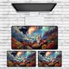 Cute corgi in the meadow Gaming Mouse Pad, Rainbowcore office desk mat (Medium) view 4