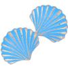 RORPOIR 2pcs Shell Shaped Vintage Drawer Pulls Ocean Theme Cabinet Handles for Dressers and Cupboards Decorative Iron Knobs with Delicate Texture for Boy Girl's Rooms and Coastal Decor view 1
