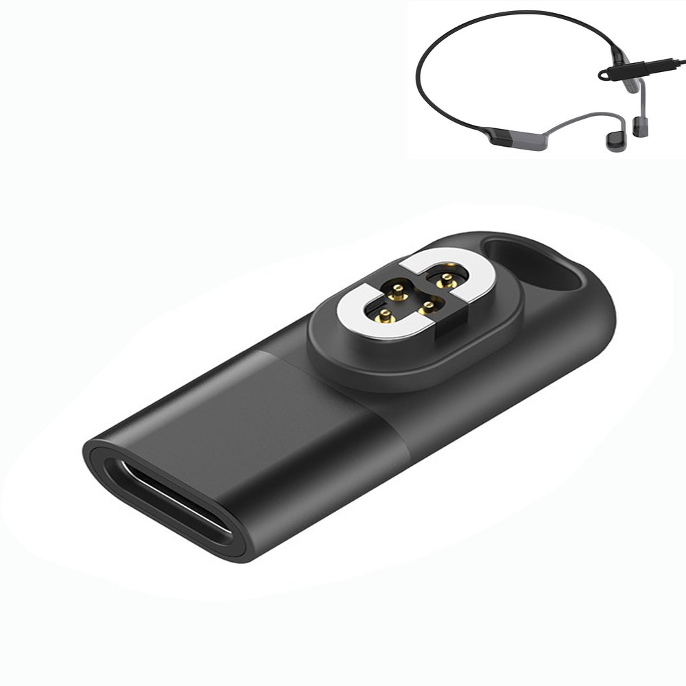 (1 Pack) Compatible for SHOKZ OpenSwim Pro S710 Type-C Magnetic Charger Adapter,Without Charger Cable,Black