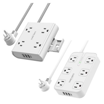 Sureance Surge Protector Power Strip - AC Outlets, USB-A Ports, USB-C, Surge Protection, Mountable, Compatible with Phone 15/16 Series - ETL Certified for Home, Office,Dorm, Gaming
