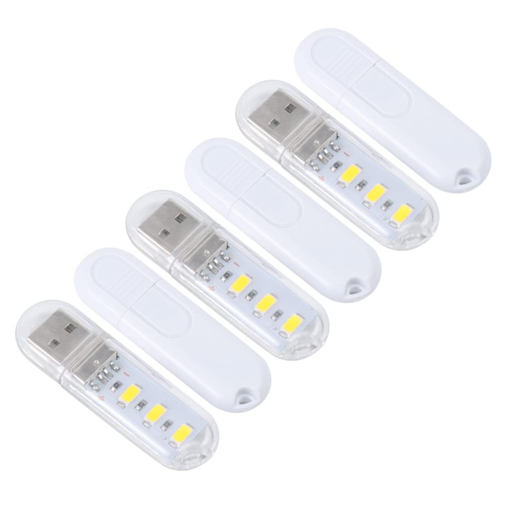 FELTECHELECTR 6PCS USB Rechargeable LED Night Light for Laptop Keyboard Portable Mini Desk Lamp for Home Dorm and School Compact and Stylish Design