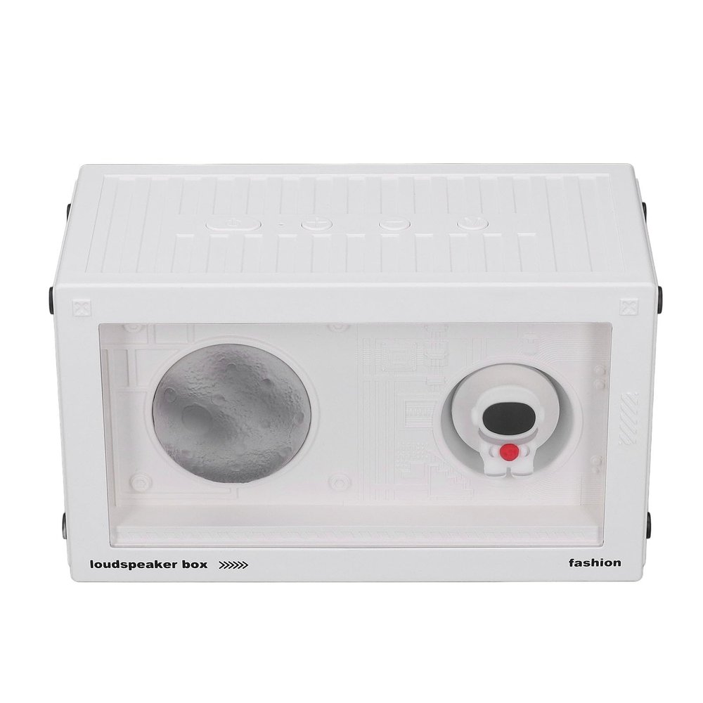 Yunseity Portable Speaker, Small Memory Card Mode Speaker for Office (White)