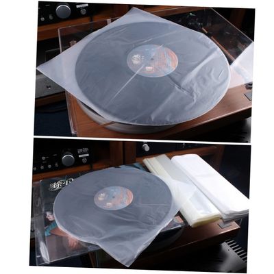 CAXUSD 50pcs Clear Cd Sleeves Durable Cd Protectors for Discs Design Reduces Scratches and Data Corruption and Organization