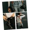 BELLIFFY Adjustable Leather Camera Strap for Multi-function Crossbody Camera Belt Professional Photography Equipment Light Brown Comfortable and view 3