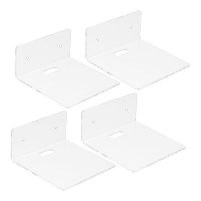 CAXUSD 4pcs Floating Wall Shelf for Monitor Floating Shelves for Wall Storage Rack for Speakers Security Camera Holder