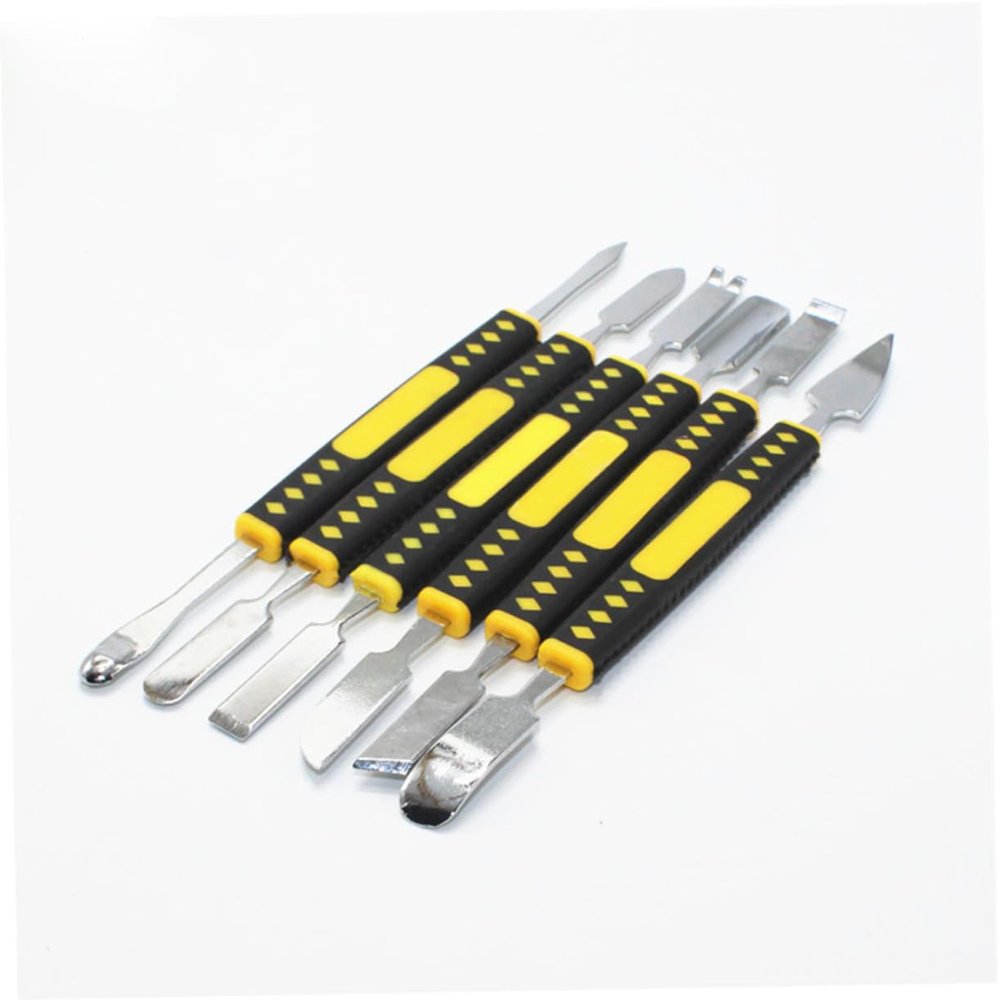 CIYODO 6pcs Steel Prying Bar Set for Mobile Phone Tablet and Metal Crowbar Tools High Strength Steel for Safe Disassembly and Adhesive Removal