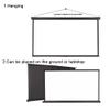 BERWDUXA Table Top Projection Screen Portable Retractable Projector Screen 20" 30" 36" 40" 50" Manual Pull Up Mobile Movies Screen for Outdoor Home Theater Office(50inch(16:9)) view 2