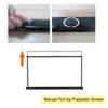 BERWDUXA Table Top Projection Screen Portable Retractable Projector Screen 20" 30" 36" 40" 50" Manual Pull Up Mobile Movies Screen for Outdoor Home Theater Office(50inch(16:9)) view 3