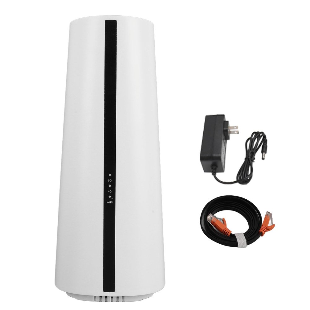CHEOTIME Outdoor Router, 5G CPE Router with SIM Card Slot 2.4G 5.8G Dual Band Support 64 Users 5G NR NSA SA Internet Router for Home Office
