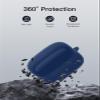 for Sony LinkBuds Open WF-L910 Case Cover with Cleaner Kit, Soft Skin Silicone Case Cover with Keychain and LanyardFull Protective Case for Men and Women-Blue view 2