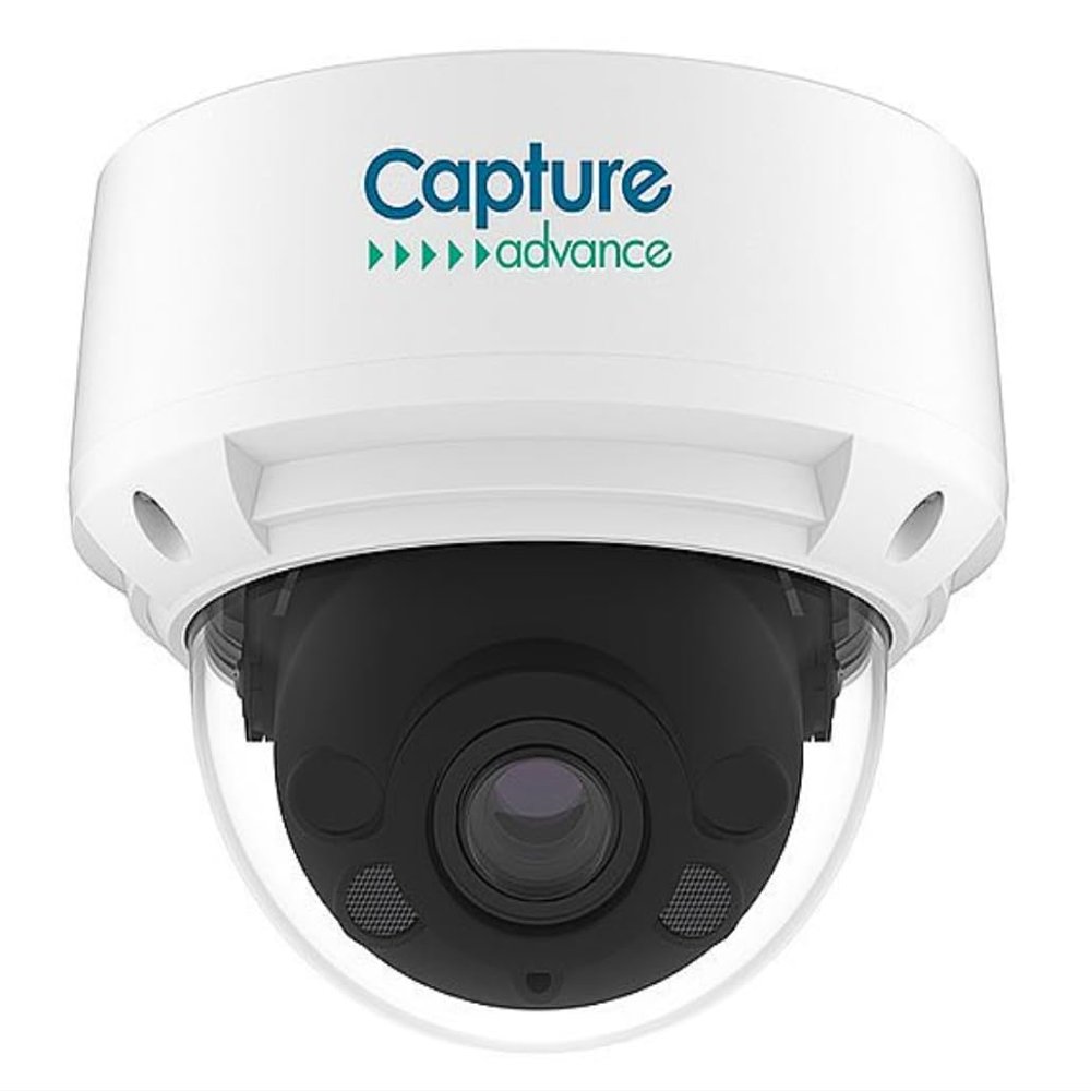 Capture Advance R2-5MPDMTRZ 5MP WDR IR Dome IP Camera, 2.7-13.5mm Lens, NDAA Compliant, White