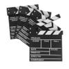 VILLFUL 4pcs Wooden Movie Clapperboard Directors Board Portable and Easy to Write for Film Students and Enthusiasts view 1